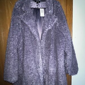 Purple teddy bear coat